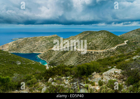 Porto Vromi sur la côte ouest de l'île de Zante, Grèce Banque D'Images