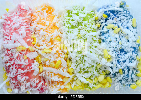 Riz haricots mungo, crêpe-dessert thaïlandais Banque D'Images