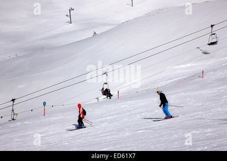 Le centre de ski de Kellaria, Mt. Le Parnassos (près de Arachova et Delphi) , de Béotie ('Boeotia'), Centre de la Grèce. Banque D'Images