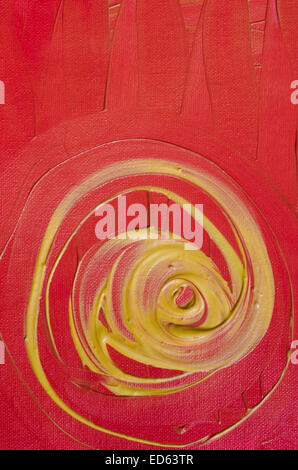 Paintign huile art fond doodles sur fond rouge Banque D'Images