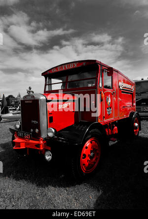 Un vieux camion Scammell comme vu à Pickering, North Yorkshire ralley vapeur 2013. Toile de Pickering. Pickering s'imprime. Lan de Pickering Banque D'Images