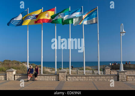 La plage d'Islantilla, Lepe, province de Huelva, Andalousie, Espagne, Europe Banque D'Images