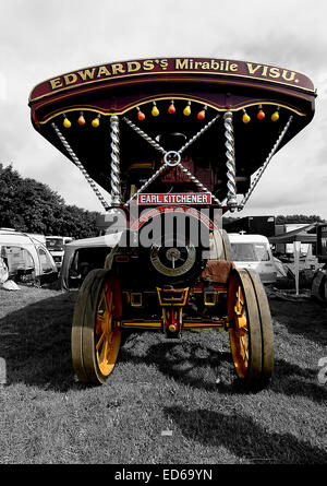 Le moteur de traction à vapeur Earl Kitchener, détectée à la vapeur Ralley Pickering, North Yorkshire, 2013 Banque D'Images