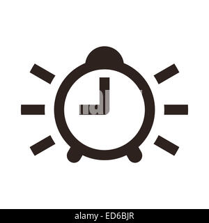 L'icône de réveil isolé sur fond blanc Banque D'Images