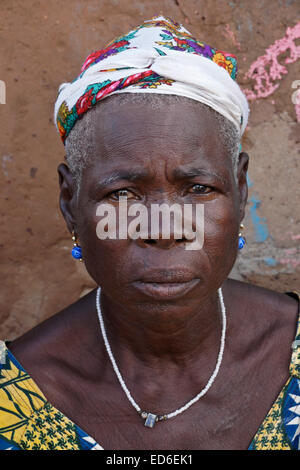 Femme âgée de Gambaga, Ghana Banque D'Images