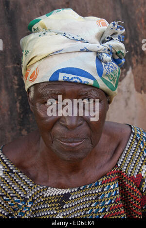 Femme âgée de Gambaga, Ghana Banque D'Images