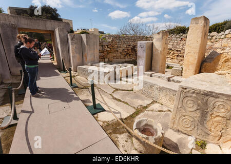 Les temples de Tarxien. Tarxien. L'île de Malte. République de Malte. L'Europe Banque D'Images