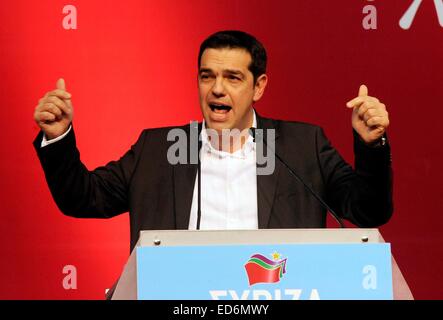 Athènes, Grèce. 30Th Nov, 2012. Chef de l'opposition grecque, Alexis Tsipras, prononce une allocution lors de l'ouverture de la réforme congrès de la Coalition de la gauche radicale (Syriza) à Athènes, Grèce, le 30 novembre 2012. La conférence vise à unir la coalition des partis de gauche et les partis de gauche radicale SYRIZA pour une seule partie. Photo : Phasma/Art de Focus/dpa/Alamy Live News Banque D'Images