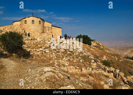 Mémorial de Moïse sur le mont Nebo. La Jordanie. Banque D'Images