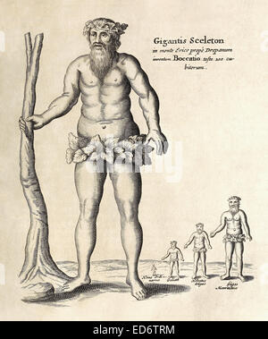 17ème siècle illustration de géant souterrain. Voir la description pour plus d'informations. Banque D'Images