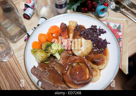 Le dîner de Noël Banque D'Images