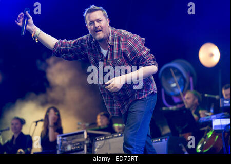 Glastonbury Festival 2014 - Performances - Jour 2 - coude avec coude,Guy Garvey : où : London, Royaume-Uni Quand : 27 Juin 2014 Banque D'Images