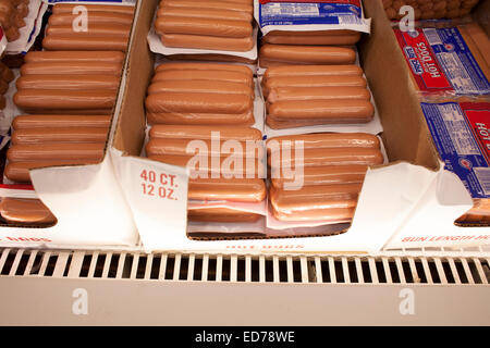 Section de viande : Rite, un grand magasin d'alimentation à Pittsfield dans le Massachusetts. Banque D'Images