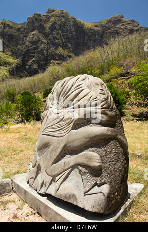 L'Ile Maurice, le Morne Heritage Trust, International, Monument de la route de l'Esclave Esclave épuisé sculpture Banque D'Images