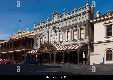 L'exploitation minière historique victorienne en échange façades Lydiard Street North Ballarat Victoria Australie Banque D'Images