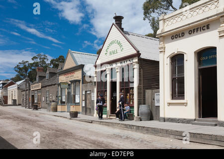 Sovereign Hill - un musée vivant présentant au début de la vie de pionnier sur l'Australie Victoria Ballarat goldfields victorienne Banque D'Images