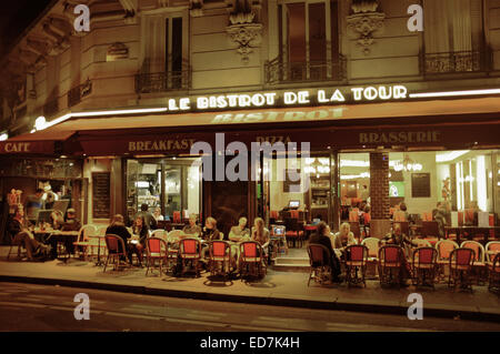 Le Bistrot de la Tour - Paris restaurant proche de la Tour Eiffel Banque D'Images