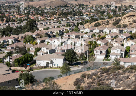 Habitat pavillonnaire, près de Los Angeles en Californie du Sud. Banque D'Images