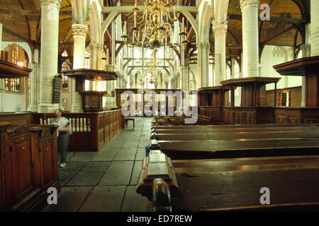 Pays-bas, Amsterdam. Oude Kerk, ancienne église, vue de l'intérieur Banque D'Images