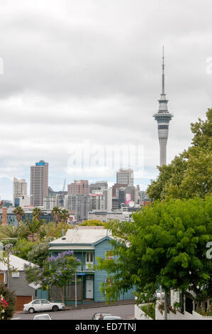 New Zealand Auckland Skyline vue de Ponsonby Banque D'Images