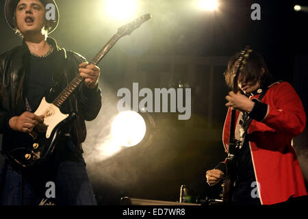 Les libertins effectuer au bal Barrowland à Glasgow avec : Pete Doherty,The Libertines, Carl Barat Où : Glasgow, Écosse, Royaume-Uni Quand : 28 Juin 2014 Banque D'Images