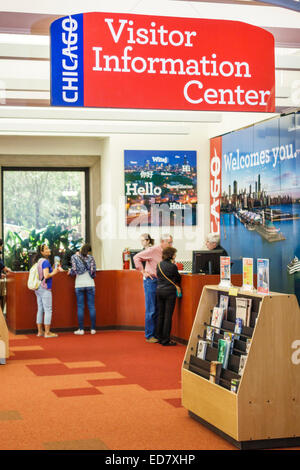 Chicago Illinois,Loop,centre-ville,Chicago Cultural Center,centre,information visiteur,intérieur intérieur,panneau,IL140906035 Banque D'Images