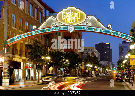 Historique de Gaslamp Quarter, San Diego, California USA Banque D'Images