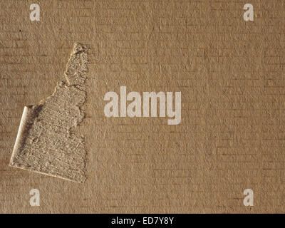 En carton ondulé brun utile comme un arrière-plan Banque D'Images