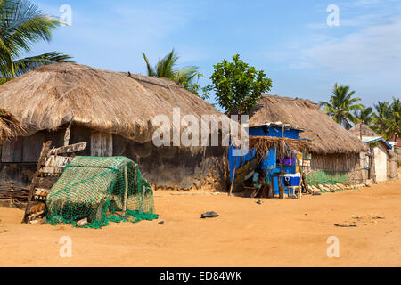 Ada Foah village de pêcheurs, d'Accra, Ghana, Afrique Banque D'Images