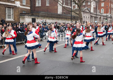 Le centre de Londres, Londres, Royaume-Uni le 1er janvier 2015 Le Nouvel An Londres Wranglers Wildcat Jour de la Parade 2015 Credit : Richard Soans/Alamy Live News Banque D'Images