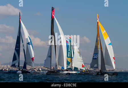 ISTANBUL Turquie 13 SEPTEMBRE 2014 Extreme 40 voiliers en compétition Extreme Sailing Series. Banque D'Images