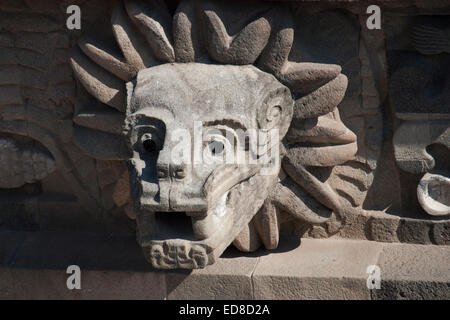 Mexique, État de Mexico, Teotihuacan, Temple de la Serpent à Plumes Banque D'Images