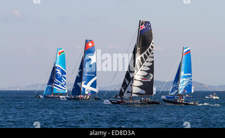 ISTANBUL Turquie 13 SEPTEMBRE 2014 Extreme 40 voiliers en compétition Extreme Sailing Series. Banque D'Images