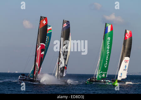 ISTANBUL Turquie 13 SEPTEMBRE 2014 Extreme 40 voiliers en compétition Extreme Sailing Series. Banque D'Images