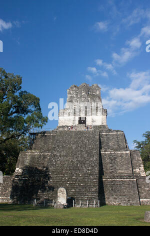 Peten au Guatemala, en province, le parc national de Tikal, Temple II Banque D'Images