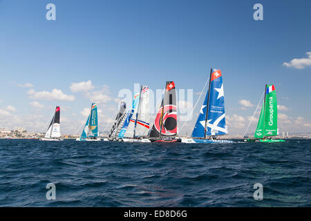 ISTANBUL Turquie 13 SEPTEMBRE 2014 Extreme 40 voiliers en compétition Extreme Sailing Series. Banque D'Images