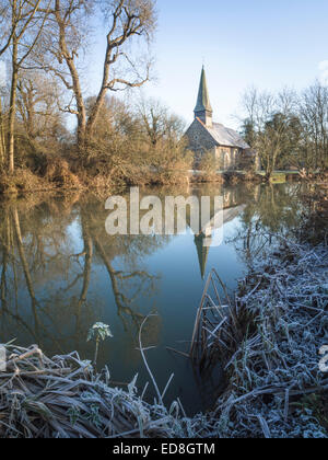 L'église All Saints à Ulting, Essex sur les rives de la rivière Chelmer et Navigation Blackwater Banque D'Images