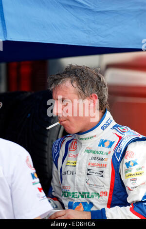 Jason Plato, pilote de voiture de course du championnat de voitures de tourisme britannique. Banque D'Images