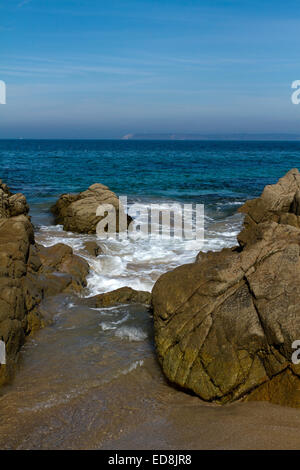 Plage de Pors Peron sur Cap Sizun dans le Finistère en Bretagne Occidentale Banque D'Images