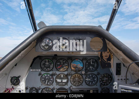 'Charlotte's char II', un WWII P-51D Mustang restauré par la Fondation du patrimoine aérien du Sud. Banque D'Images