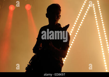 BENICASIM, ESPAGNE - 20 juillet : Arctic Monkeys en concert à FIB (Festival Internacional de Benicassim Festival 2013). Banque D'Images