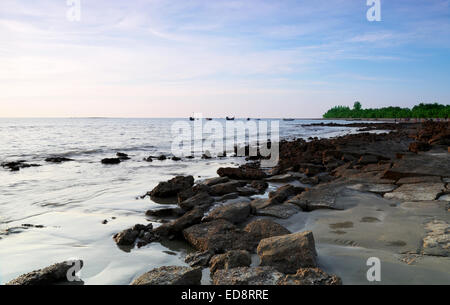 Paysage de l'île Rocky Saint Martins au Bangladesh Banque D'Images