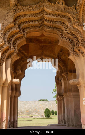 Lotus Mahal aka Chitragani Mahal ou Kamal Mahal Banque D'Images