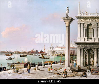 Aka Canaletto Giovanni Antonio Canal, le Bacino di San Marco : de la Piazzetta. Vers 1750. Huile sur toile. Banque D'Images