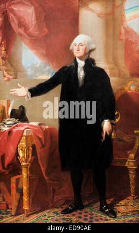 Gilbert Stuart, George Washington (Lansdowne Portrait) 1796 Huile sur toile. National Portrait Gallery, Washington, D.C., USA. Banque D'Images
