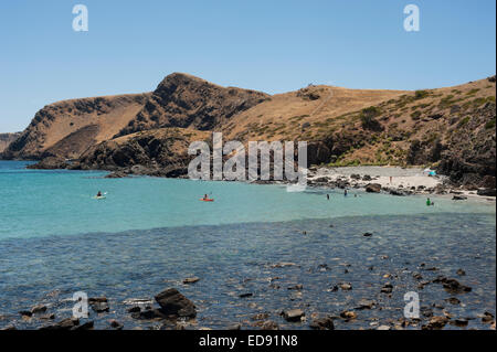 Plage, crique et promontoire à second Valley sur la péninsule de Fleurieu, Australie méridionale. Banque D'Images