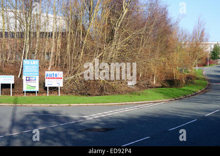Annesley, Dorset, Royaume-Uni. 07 janvier 2015.la nuit les forces de vent Rafales de vent entre 50-70mph présenté beaucoup d'arbres autour de l'East Midlands .Annesley business park(Bretagne) vient de la jonction 27 de la M1 est jonchée de branches cassées et arbres endommagés . Credit : IFIMAGE/Alamy Live News Banque D'Images