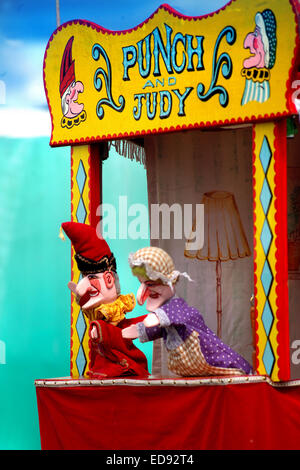 Punch et Judy show / spectacle de marionnettes Banque D'Images