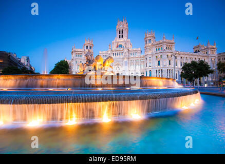 La Plaza de Cibeles, Madrid, Espagne. Banque D'Images