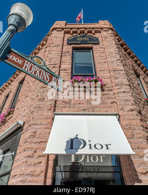 Boutique Dior avant. Aspen. Le Colorado. USA Banque D'Images